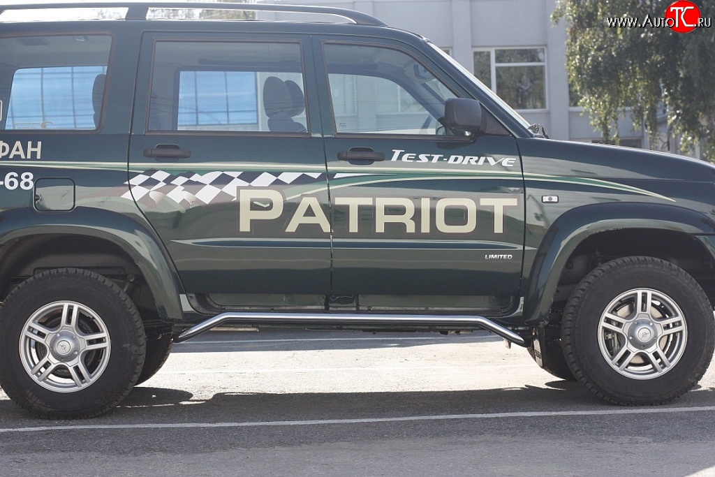 8 499 р. Защита порогов из круглой трубы диаметром 51 мм Petroil Tuning  Уаз Патриот  3163 5 дв. (2005-2013) дорестайлинг  с доставкой в г. Воронеж