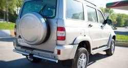 12 299 р. Защита порогов из круглой трубы диаметром 63 мм Russtal Уаз Патриот 3163 5 дв. дорестайлинг (2005-2013) (Защита порогов с со скосами на торцах (вариант 1))  с доставкой в г. Воронеж. Увеличить фотографию 3