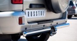 15 599 р. Одинарная защита заднего бампера из трубы диаметром 76 мм SLITKOFF Уаз Патриот 3163 5 дв. дорестайлинг (2005-2013)  с доставкой в г. Воронеж. Увеличить фотографию 2