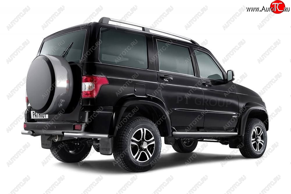 13 699 р. Защита заднего бампера Petroil Tuning (уголки, d63) Уаз Патриот 23632 (2014-2016) 1 рестайлинг пикап (Нержавеющая полированная сталь) с доставкой в г. Воронеж Увеличить фотографию 1 13 699 р. Защита заднего бампера Petroil Tuning (уголки, d63) Уаз Патриот 23632 (2014-2016) 1 рестайлинг пикап (Нержавеющая полированная сталь) с доставкой в г. Воронеж