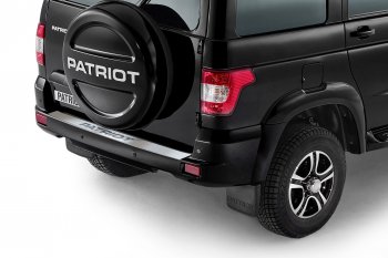 2 429 р. Защитная накладка заднего бампера Petroil Tuning Уаз Патриот 3163 5-дв. 1-ый рестайлинг (2014-2016)  с доставкой в г. Воронеж. Увеличить фотографию 2