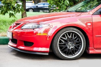 Универсальный гибкий сплиттер переднего бампера Sport Geely FC (2006-2011)