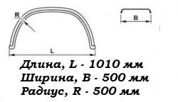 1 559 р. Крыло К-500 Fuso (круглое) Master-Plast Hyundai Porter AU,KR (1996-2011)  с доставкой в г. Воронеж. Увеличить фотографию 2