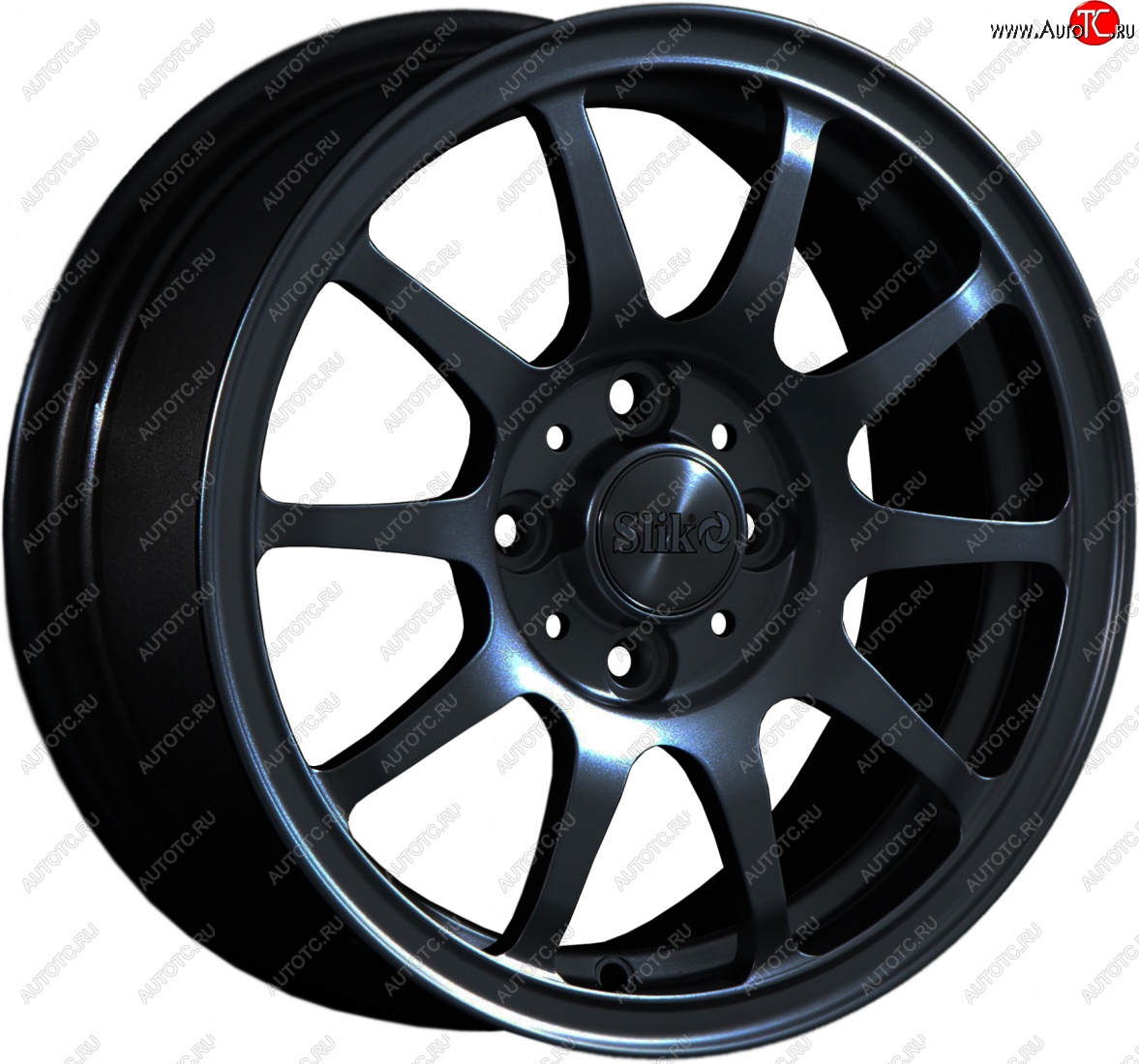 12 799 р. Кованый диск Slik Classik 6x14 (Черный глянцевый)   (Цвет: Черный глянцевый)  с доставкой в г. Воронеж