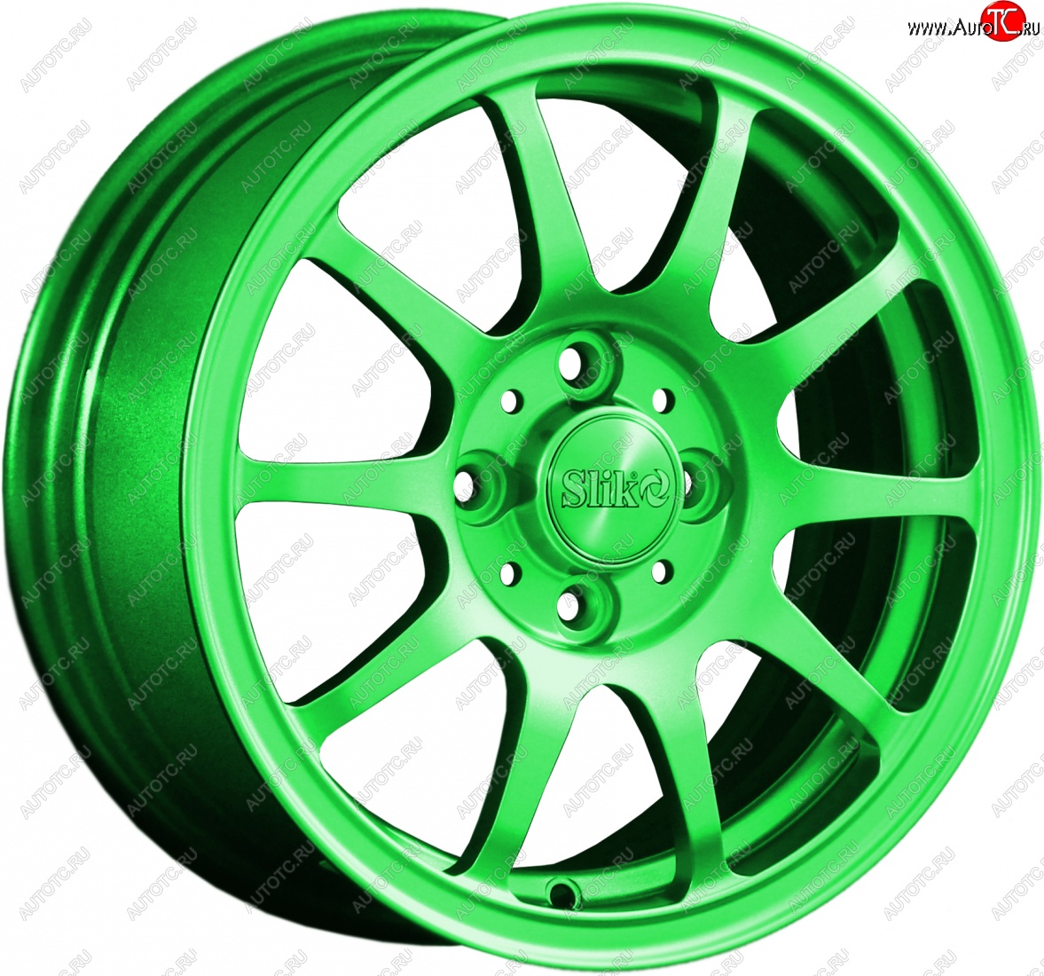 12 799 р. Кованый диск Slik Classik 6x14 (RAL 6038 ярко зеленый)   (Цвет: RAL 6038 ярко зеленый)  с доставкой в г. Воронеж