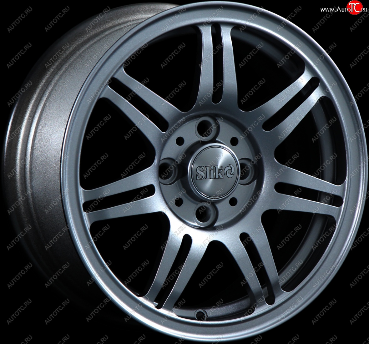 12 799 р. Кованый диск Slik Classik 6x14 (Графит глянцевый)   (Цвет: Графит глянцевый)  с доставкой в г. Воронеж