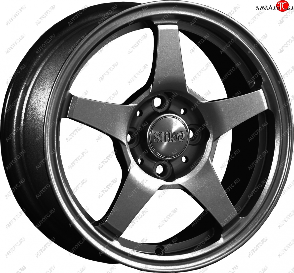 12 799 р. Кованый диск Slik Classik 6x14 (Черный глянцевый)   (Цвет: Черный глянцевый)  с доставкой в г. Воронеж