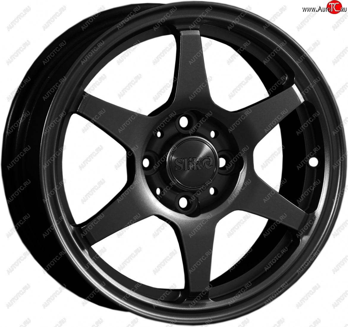 12 799 р. Кованый диск Slik Classik 6x14 (Черный глянцевый)   (Цвет: Черный глянцевый)  с доставкой в г. Воронеж