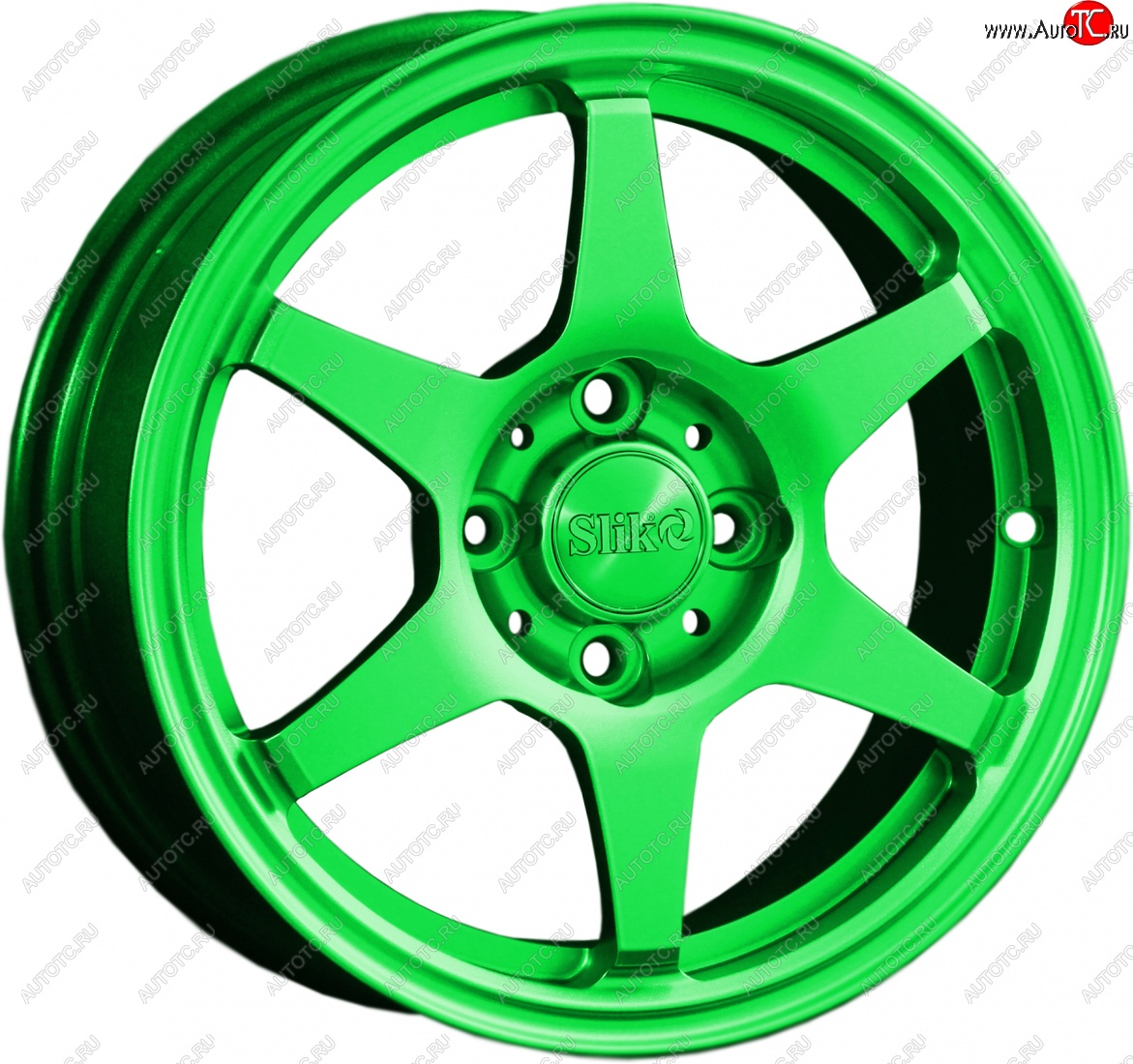 12 799 р. Кованый диск Slik Classik 6x14 (RAL 6038 ярко зеленый)   (Цвет: RAL 6038 ярко зеленый)  с доставкой в г. Воронеж