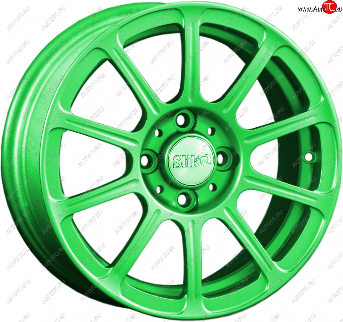 5 999 р. Кованый диск Slik Classik 6x14 (RAL 6038 ярко зеленый)   (Цвет: RAL 6038 ярко зеленый)  с доставкой в г. Воронеж