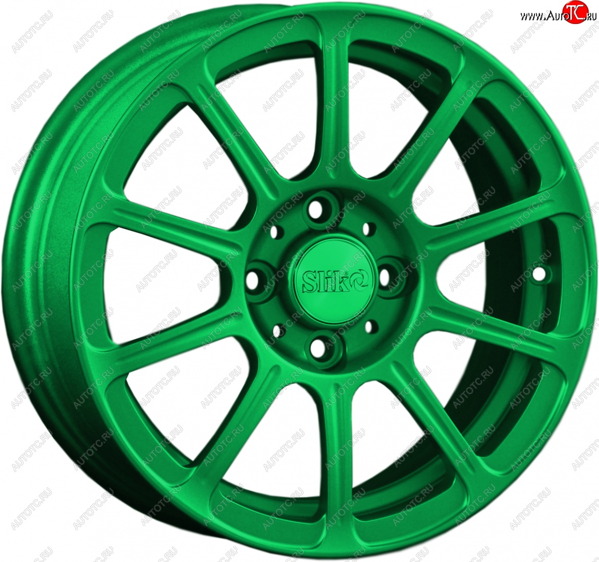 5 999 р. Кованый диск Slik Classik 6x14 (Зеленый)   (Цвет: Зеленый)  с доставкой в г. Воронеж
