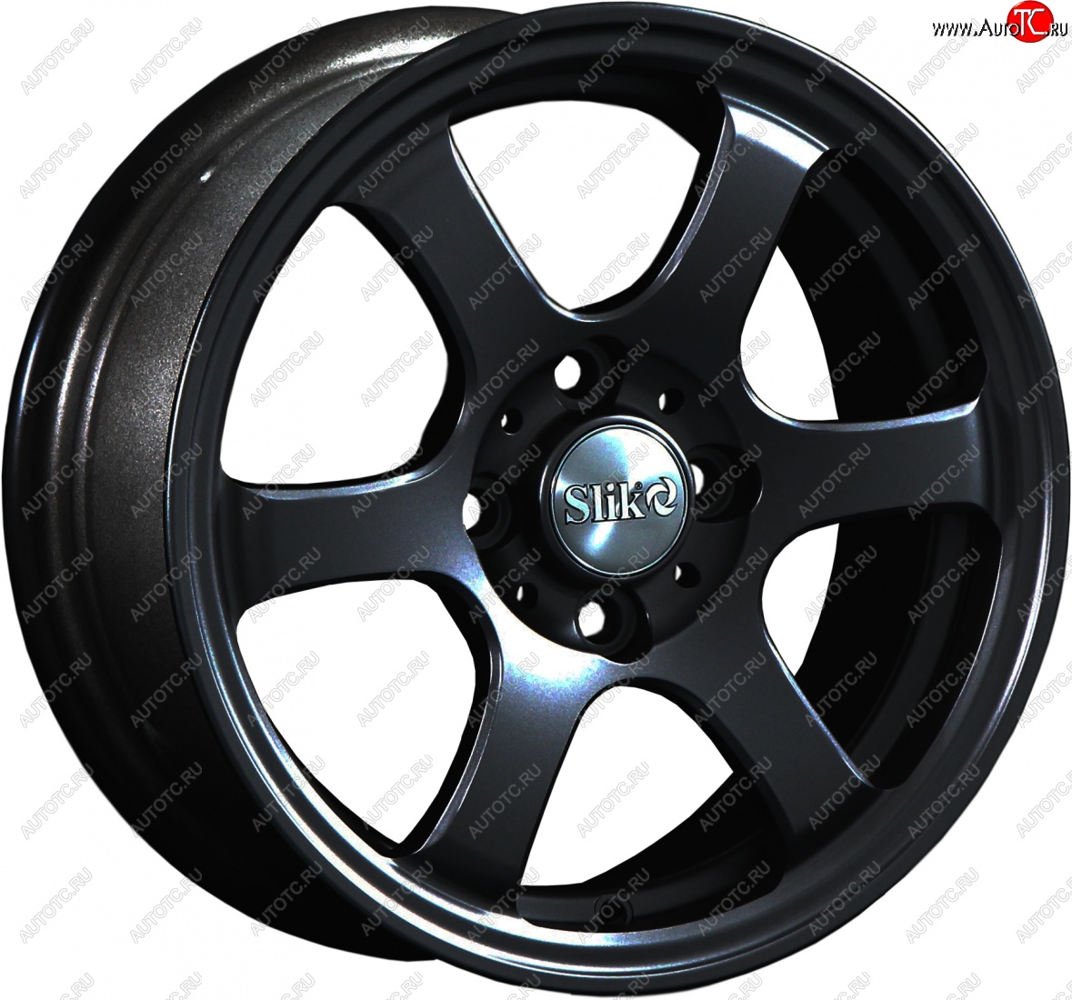 12 799 р. Кованый диск Slik Classik 6x14 (Черный глянцевый)   (Цвет: Черный глянцевый)  с доставкой в г. Воронеж