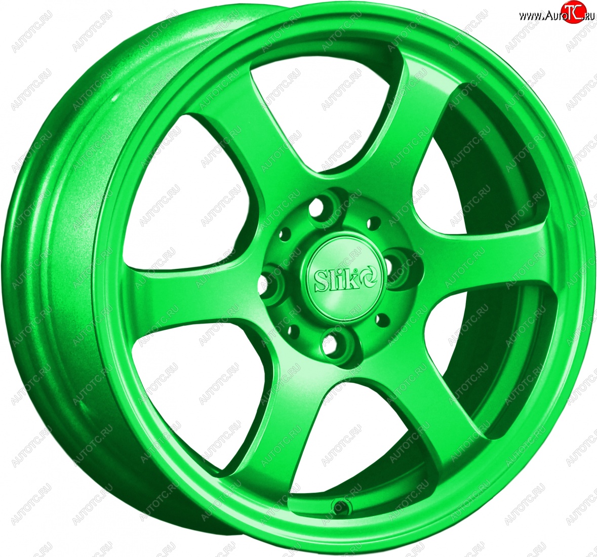 12 799 р. Кованый диск Slik Classik 6x14 (RAL 6038 ярко-зеленый)   (Цвет: RAL 6038 ярко-зеленый)  с доставкой в г. Воронеж