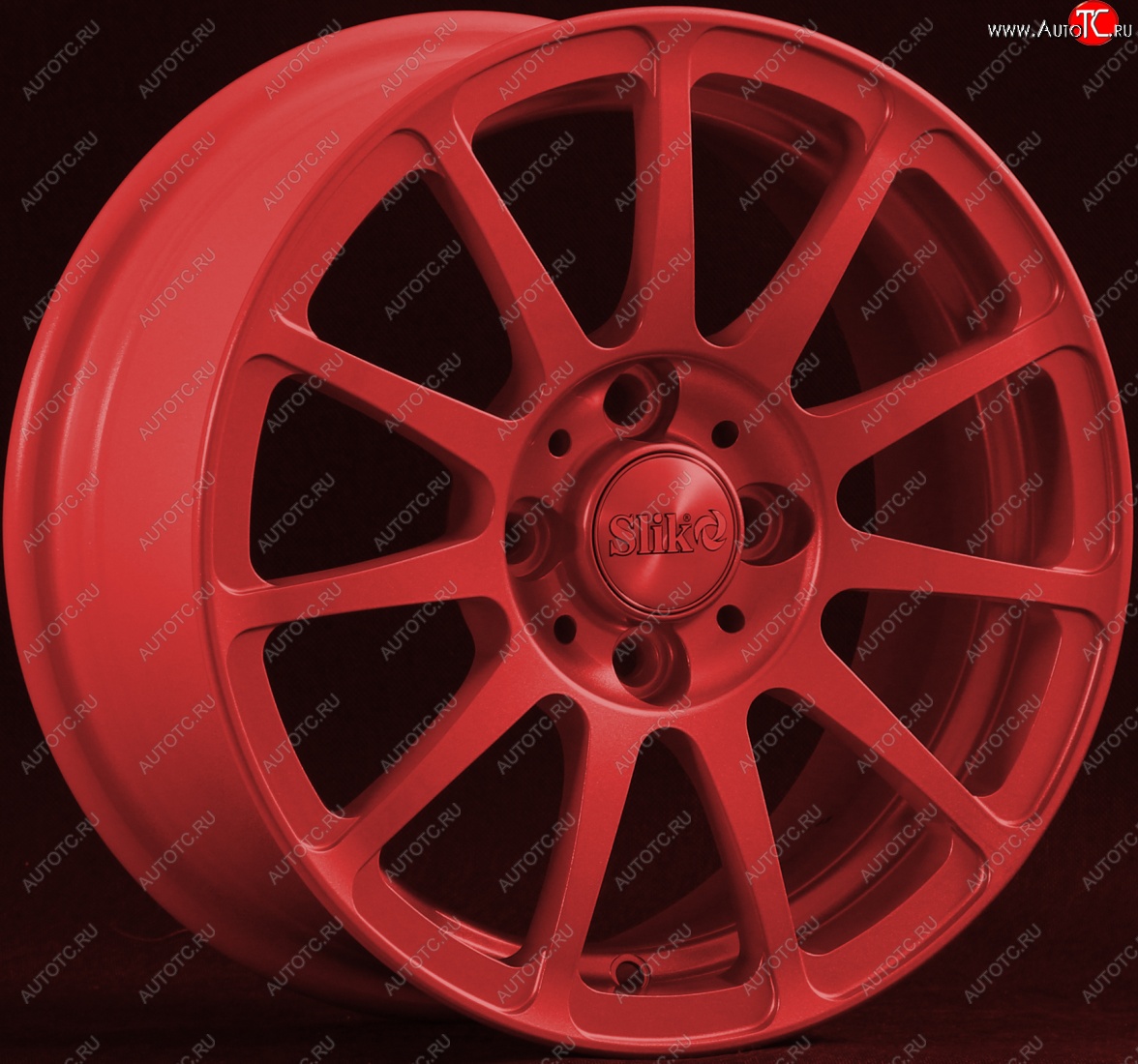 12 799 р. Кованый диск Slik Classik 6x14 (Красный RED)   (Цвет: Красный RED)  с доставкой в г. Воронеж