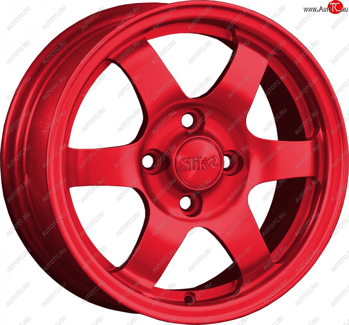 12 799 р. Кованый диск Slik Classik 6x14 (Красный)   (Цвет: Красный)  с доставкой в г. Воронеж