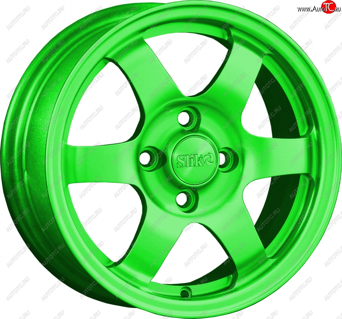 12 799 р. Кованый диск Slik Classik 6x14 (RAL 6038 ярко зеленый)   (Цвет: RAL 6038 ярко зеленый)  с доставкой в г. Воронеж
