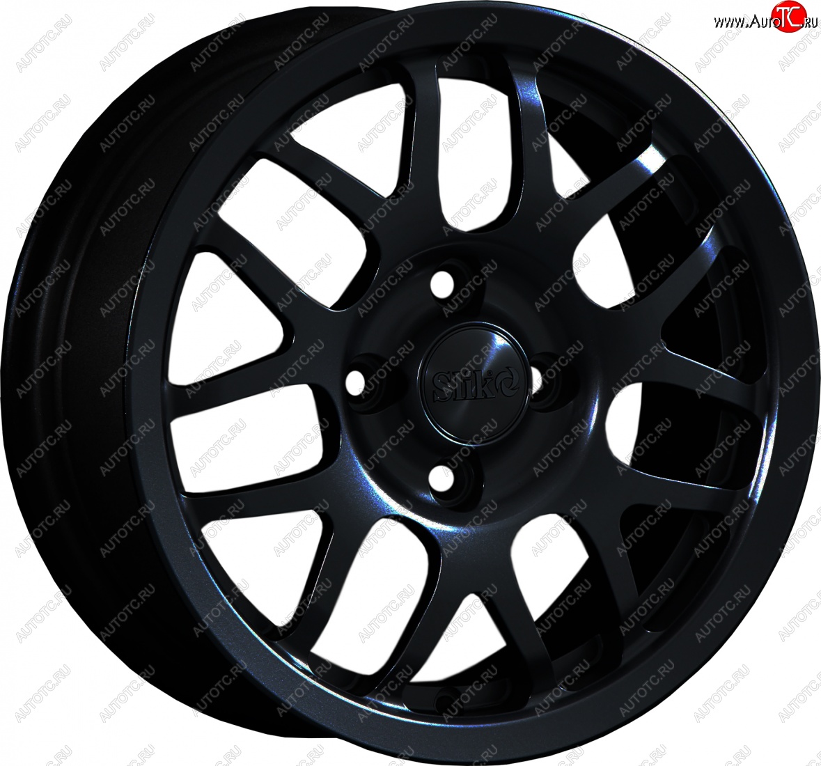 12 799 р. Кованый диск Slik Classik 6x14 (Черный глянцевый)   (Цвет: Черный глянцевый)  с доставкой в г. Воронеж