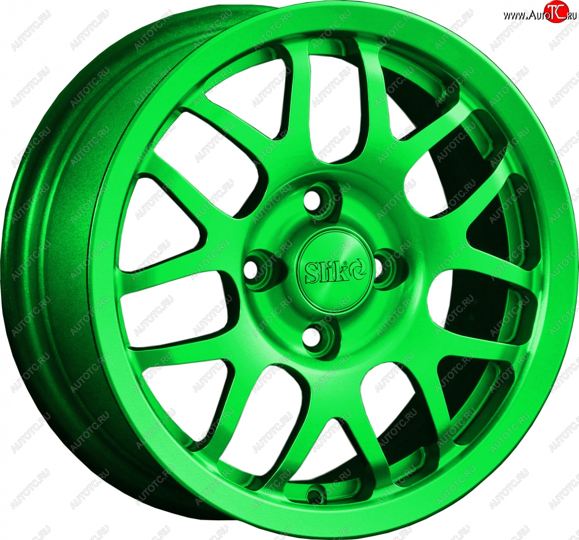 12 799 р. Кованый диск Slik Classik 6x14 (RAL 6038 ярко-зеленый)   (Цвет: RAL 6038 ярко-зеленый)  с доставкой в г. Воронеж