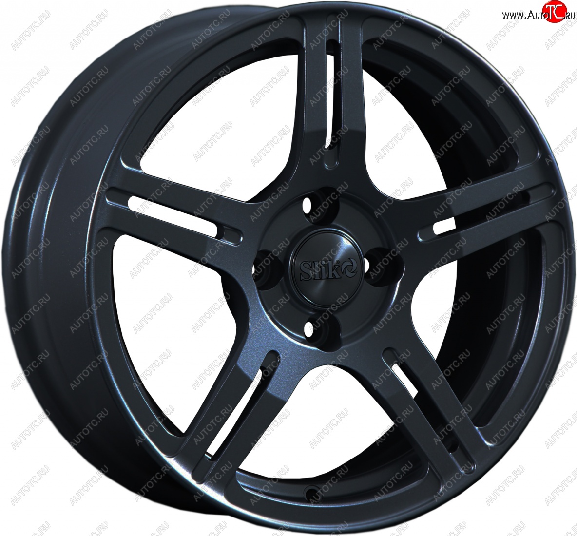 15 249 р. Кованый диск Slik Classik 6.5x15 (Черный глянцевый)   (Цвет: Черный глянцевый)  с доставкой в г. Воронеж