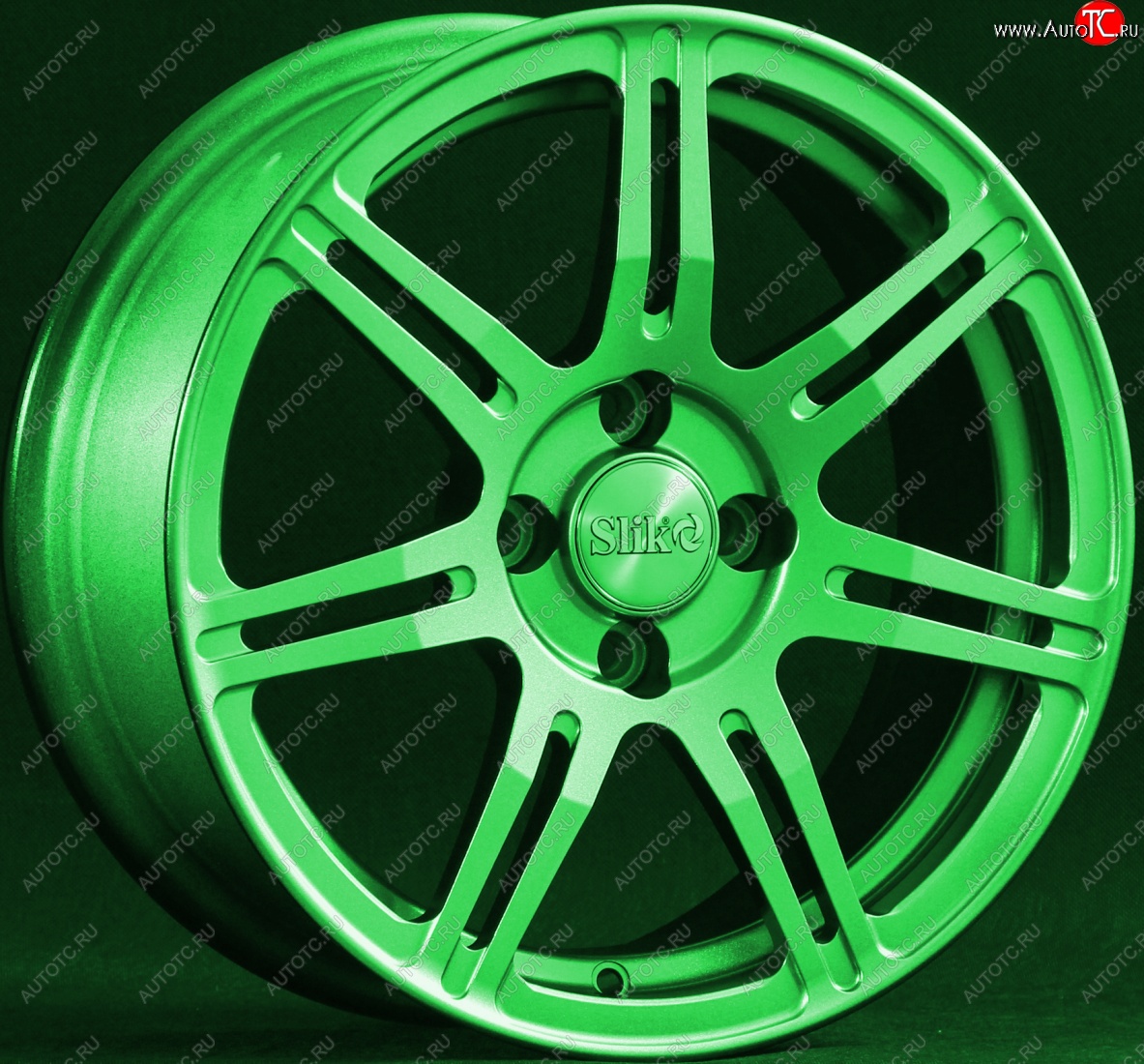 15 249 р. Кованый диск Slik Classik 6.5x15 (RAL 6038 ярко-зеленый)   (Цвет: RAL 6038 ярко-зеленый)  с доставкой в г. Воронеж