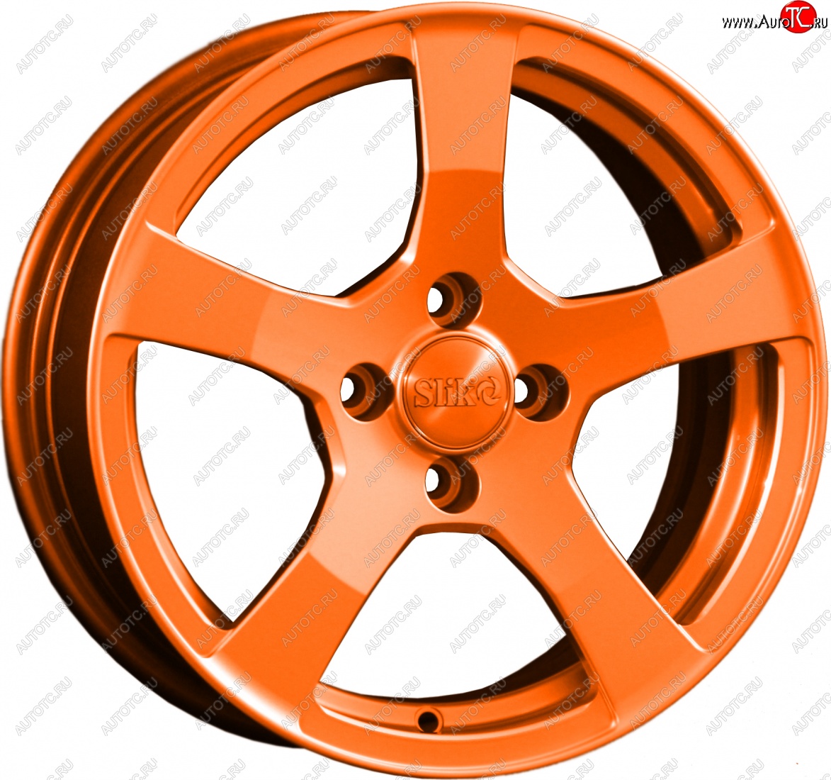 15 599 р. Кованый диск Slik Classik 6.5x15 (Ярко-оранжевый)   (Цвет: Ярко-оранжевый)  с доставкой в г. Воронеж