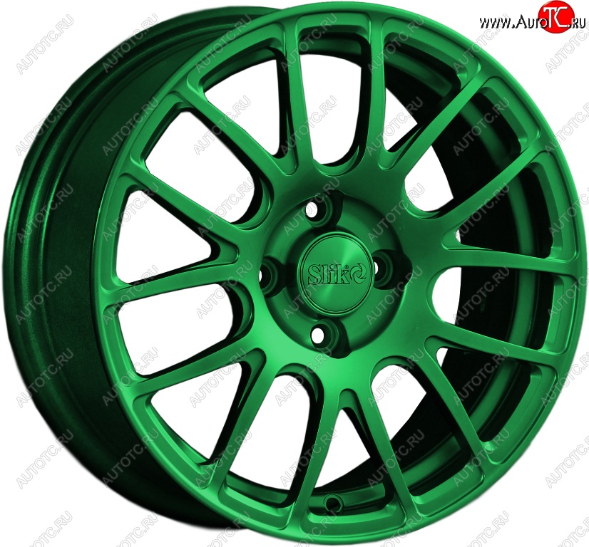 15 249 р. Кованый диск Slik Classik 6.5x15 (Зеленый)   (Цвет: Зеленый)  с доставкой в г. Воронеж