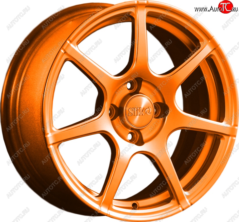 15 249 р. Кованый диск Slik Classik 6.5x15 (Ярко-оранжевый)   (Цвет: Ярко-оранжевый)  с доставкой в г. Воронеж