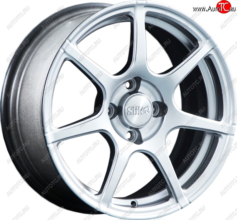 15 249 р. Кованый диск Slik Classik 6.5x15 (Яркое-блестящее серебро)   (Цвет: Яркое-блестящее серебро)  с доставкой в г. Воронеж