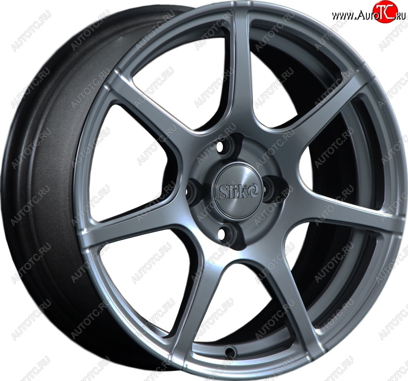 15 249 р. Кованый диск Slik Classik 6.5x15 (Металлик графит глянцевый)   (Цвет: Металлик графит глянцевый)  с доставкой в г. Воронеж