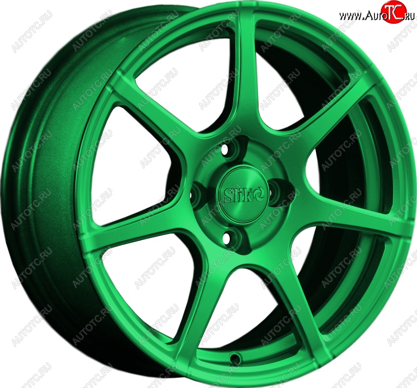 15 249 р. Кованый диск Slik Classik 6.5x15 (Зеленый)   (Цвет: Зеленый)  с доставкой в г. Воронеж