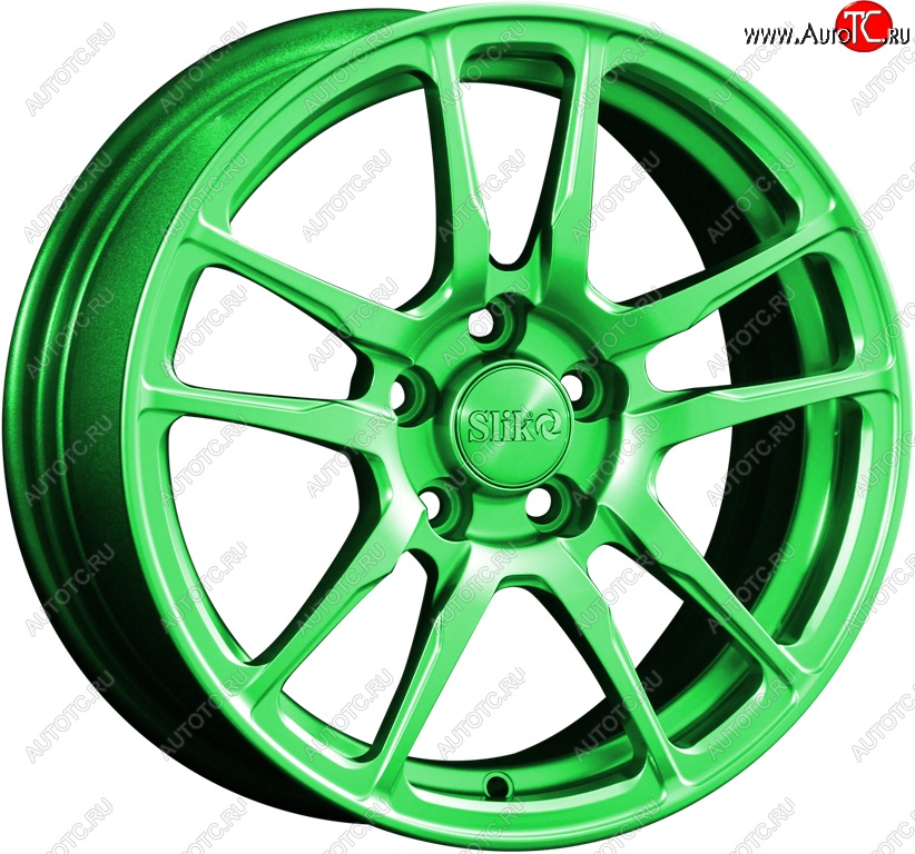 15 249 р. Кованый диск Slik Classik 6.5x15 (RAL 6038 ярко-зеленый)   (Цвет: RAL 6038 ярко-зеленый)  с доставкой в г. Воронеж