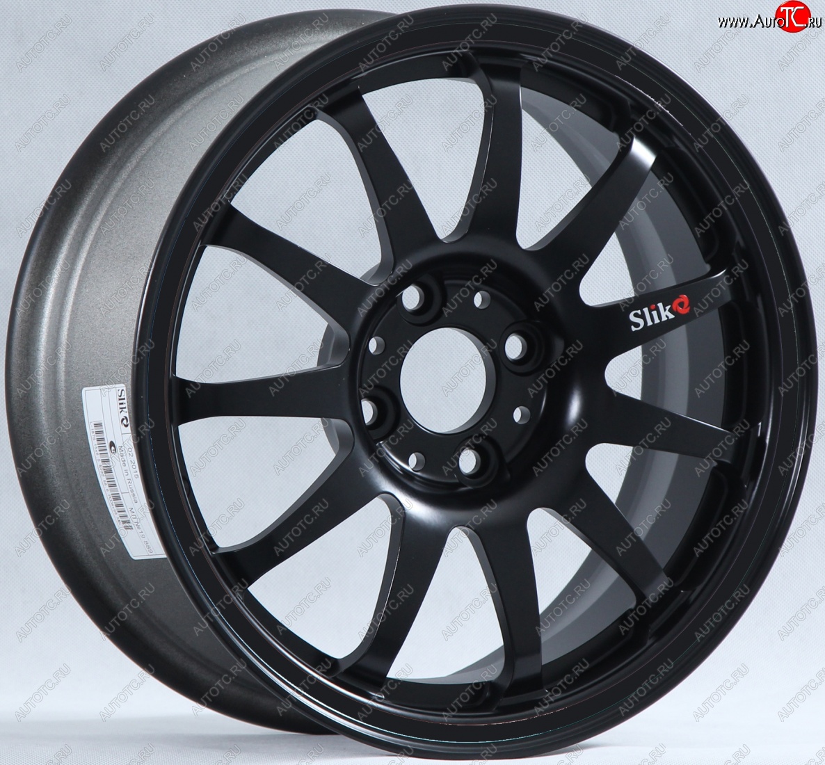 7 899 р. Кованый диск Slik Classik 6.5x15 (Черный глянцевый)   (Цвет: Черный глянцевый)  с доставкой в г. Воронеж