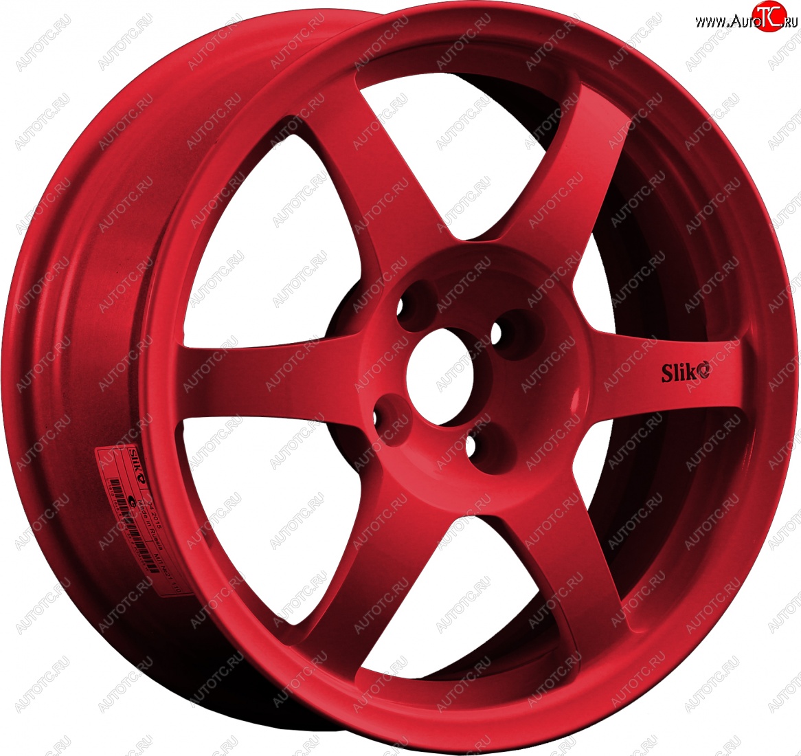 9 849 р. Кованый диск Slik Classik 6.5x16 (Candy красный)   (Цвет: Candy красный)  с доставкой в г. Воронеж