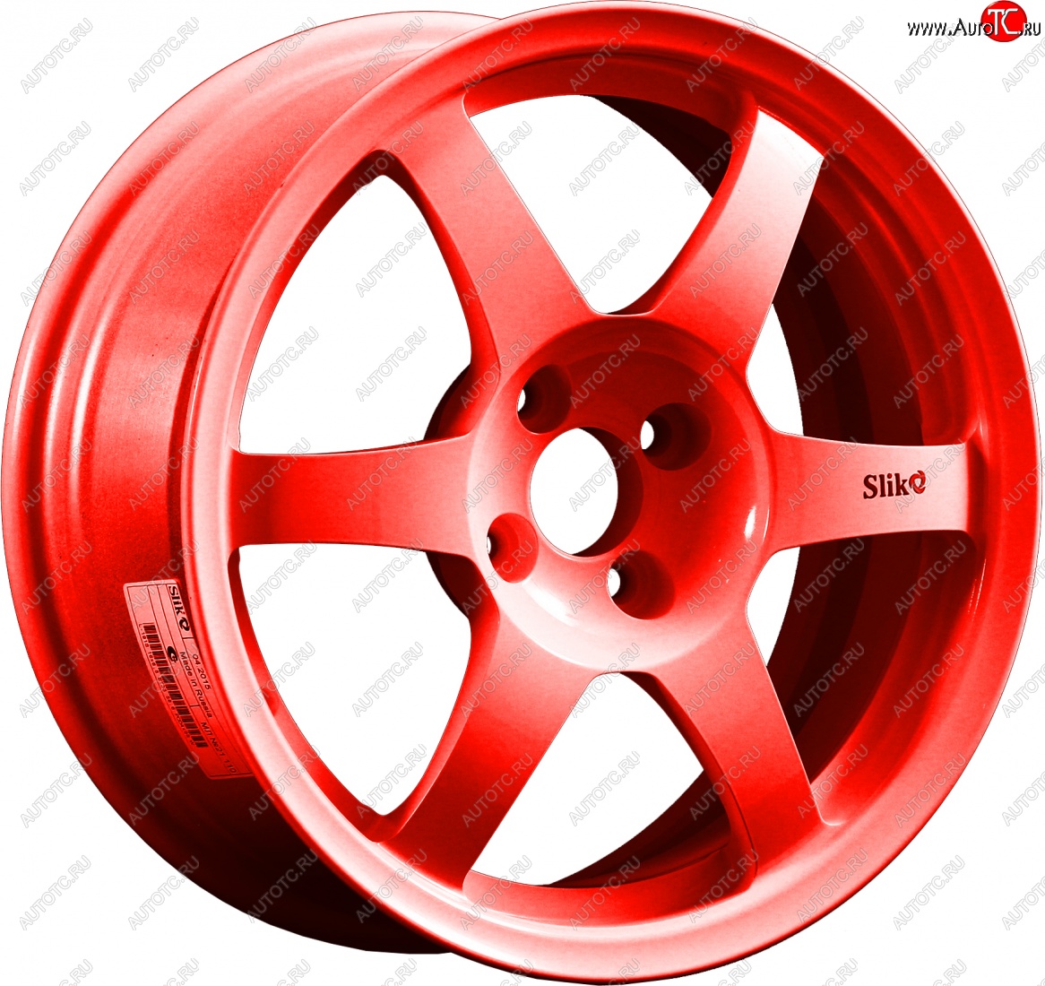9 849 р. Кованый диск Slik Classik 6.5x16 (RAL 3026 ярко-алый)   (Цвет: RAL 3026 ярко-алый)  с доставкой в г. Воронеж