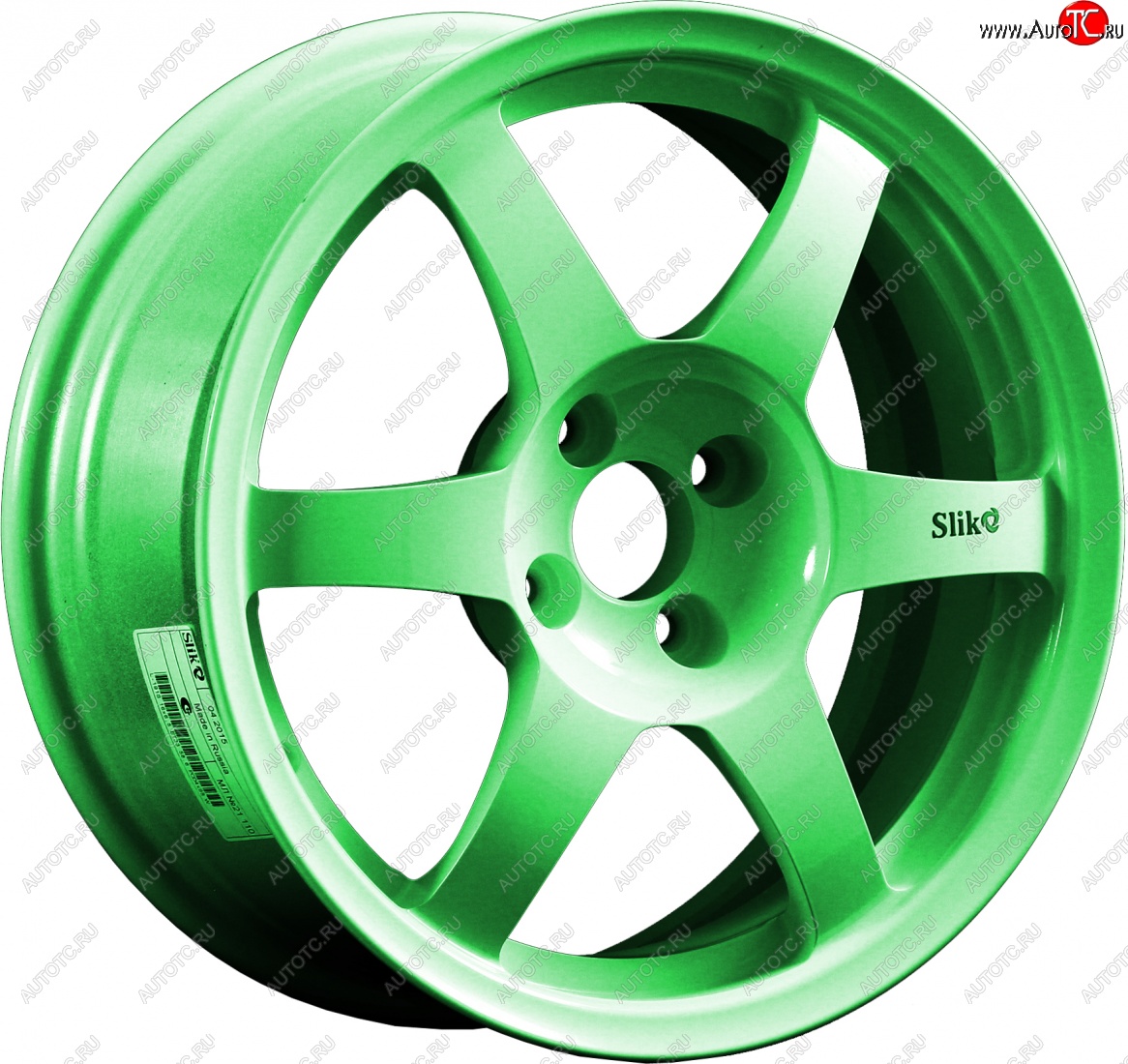 9 849 р. Кованый диск Slik Classik 6.5x16 (RAL 6038 ярко-зеленый)   (Цвет: RAL 6038 ярко-зеленый)  с доставкой в г. Воронеж