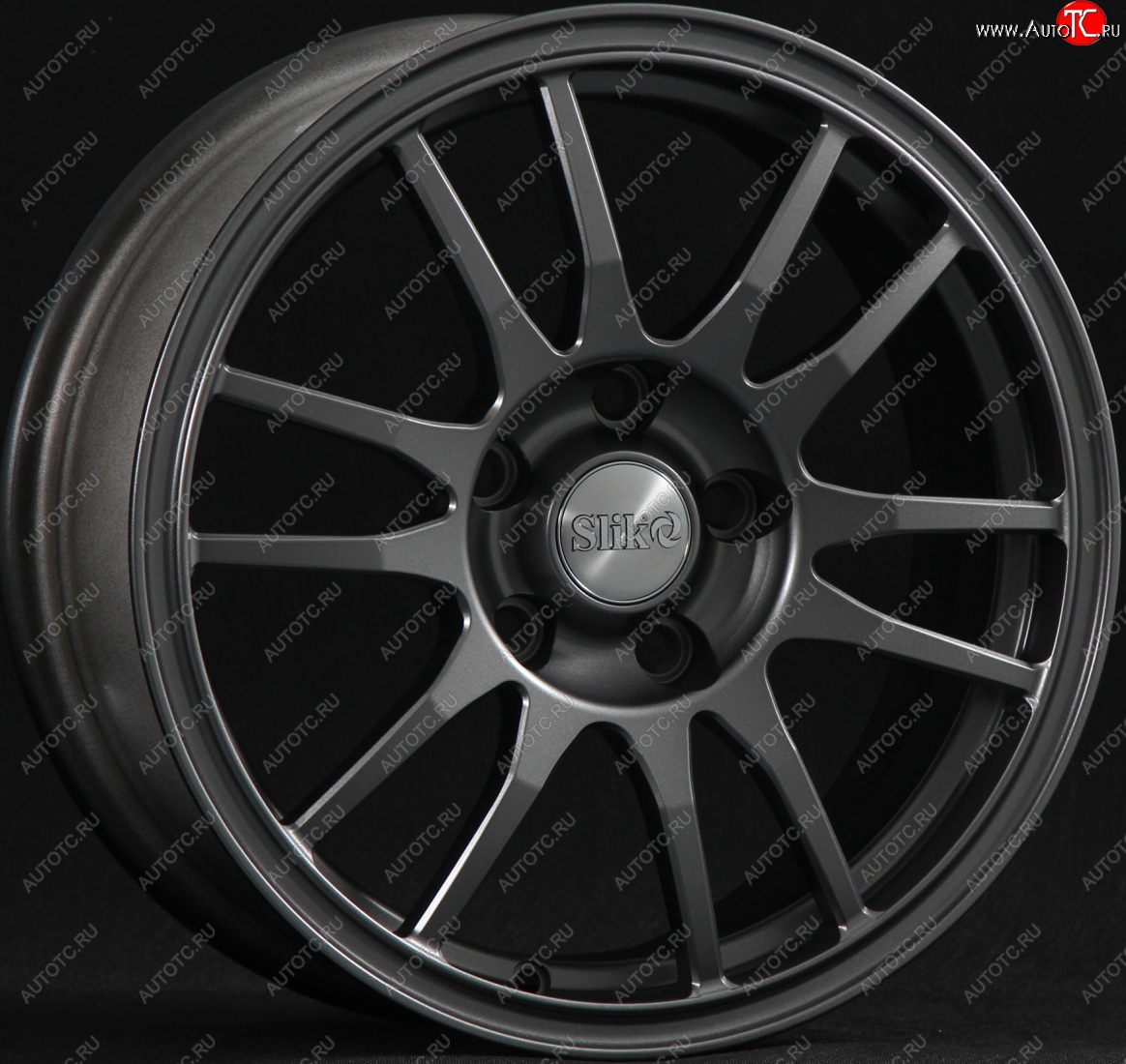 12 949 р. Кованый диск Slik classik R16x6.5 Графит матовый (GRF2) 6.5x16   (Цвет: GRF2)  с доставкой в г. Воронеж