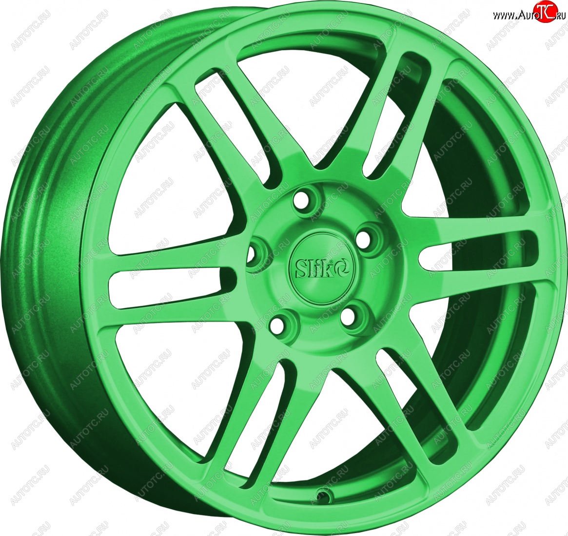 12 949 р. Кованый диск Slik classik R16x6.5 RAL 6038 ярко-зеленый 6.5x16   (Цвет: RAL 6038 ярко-зеленый 6.5x16)  с доставкой в г. Воронеж