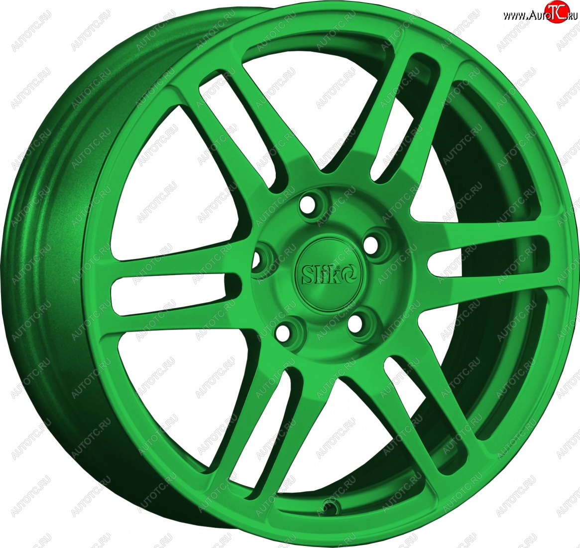 12 949 р. Кованый диск Slik classik R16x6.5 Зеленый (GREEN) 6.5x16   (Цвет: GREEN)  с доставкой в г. Воронеж