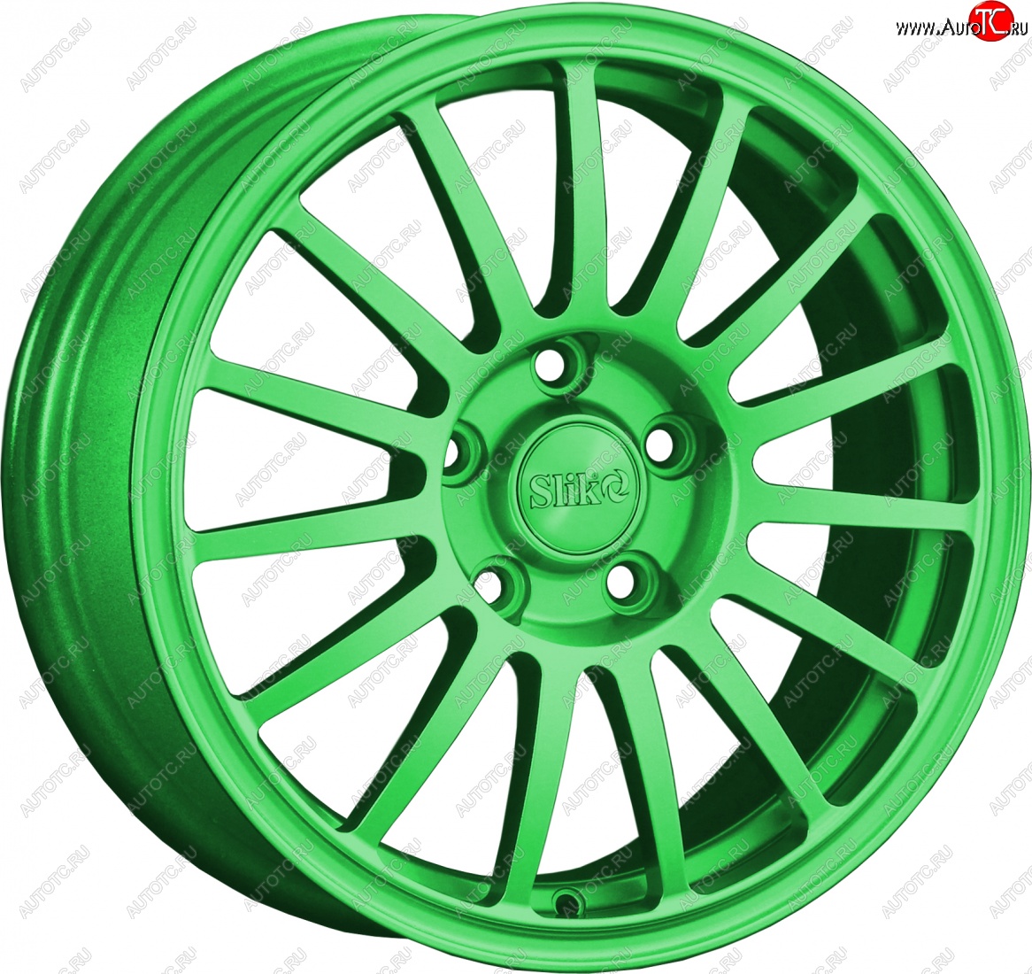 15 249 р. Кованый диск Slik classik R16x6.5 RAL 6038 ярко-зеленый (6038) 6.5x16   (Цвет: 6038)  с доставкой в г. Воронеж
