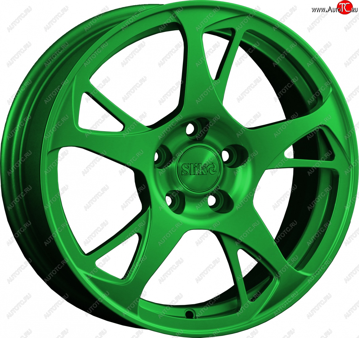 10 999 р. Кованый диск Slik classik R16x6.5 Зеленый (GREEN) 6.5x16   (Цвет: GREEN)  с доставкой в г. Воронеж