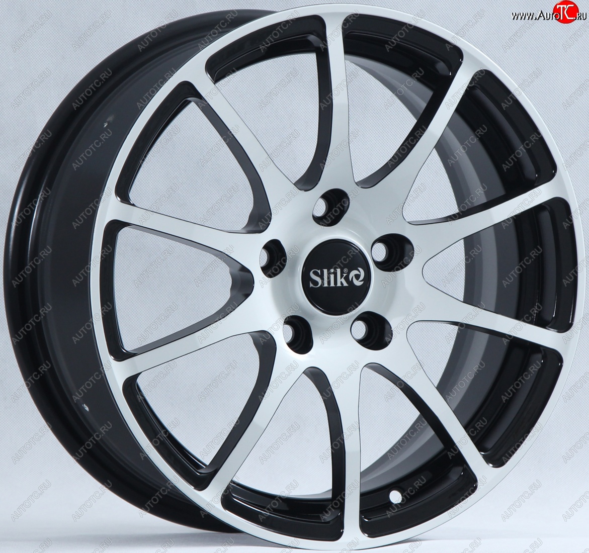18 999 р. Кованый диск Slik classik R16x6.5 Черный глянцевый с белой лицевой поверхностью (BKFW) 6.5x16   (Цвет: BKFW)  с доставкой в г. Воронеж
