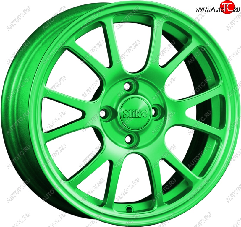 14 899 р. Кованый диск Slik Classik 6x15 (RAL 6038 ярко-зеленый)   (Цвет: RAL 6038 ярко-зеленый)  с доставкой в г. Воронеж