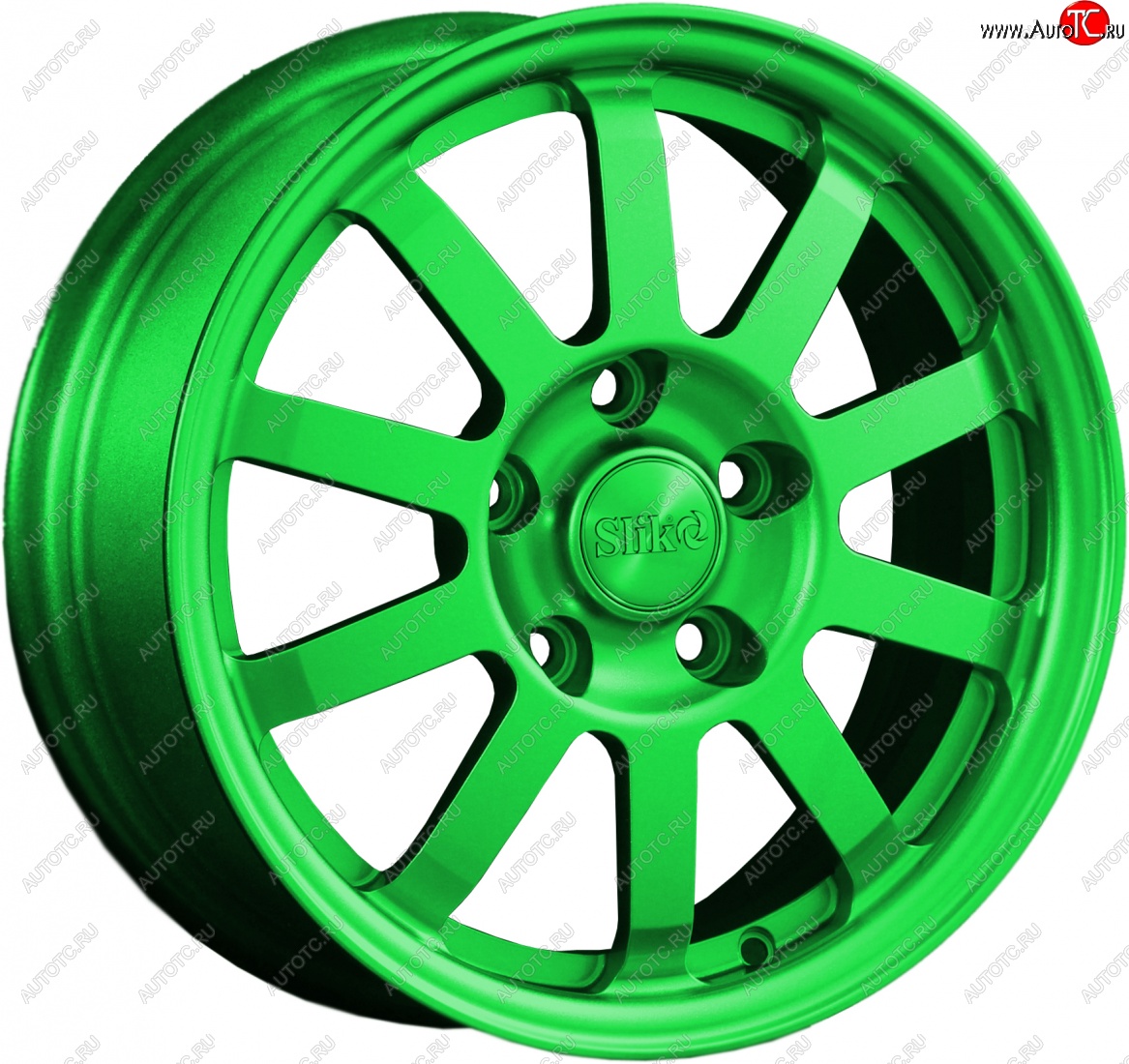 11 399 р. Кованый диск Slik Classik 6x15 (RAL 6038 ярко-зеленый)   (Цвет: RAL 6038 ярко-зеленый)  с доставкой в г. Воронеж