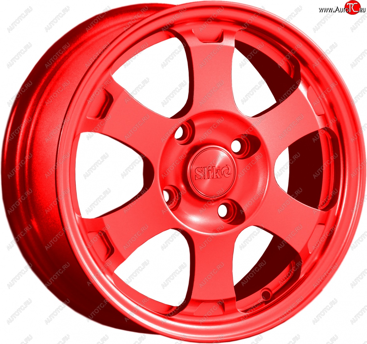 14 799 р. Кованый диск Slik Classik 6x15 (Candy красный)   (Цвет: Candy красный)  с доставкой в г. Воронеж