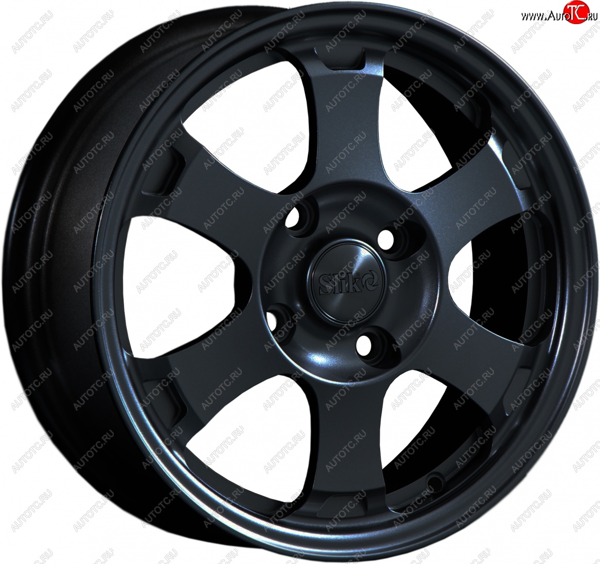 14 799 р. Кованый диск Slik Classik 6x15 (Черный глянцевый)   (Цвет: Черный глянцевый)  с доставкой в г. Воронеж