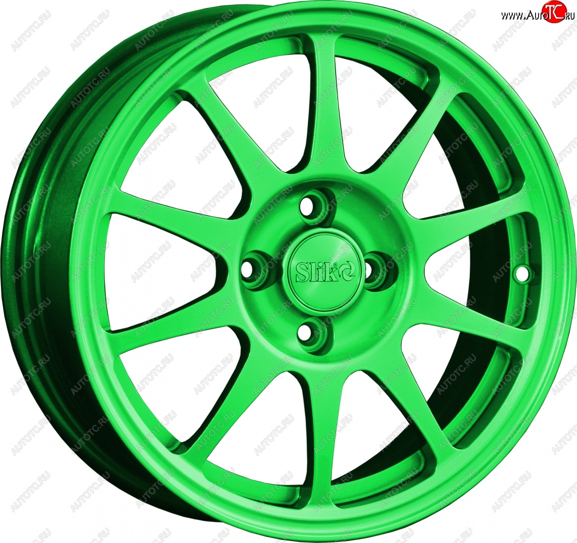 14 799 р. Кованый диск Slik Classik 6x14 (RAL 6038 ярко-зеленый)   (Цвет: RAL 6038 ярко-зеленый)  с доставкой в г. Воронеж