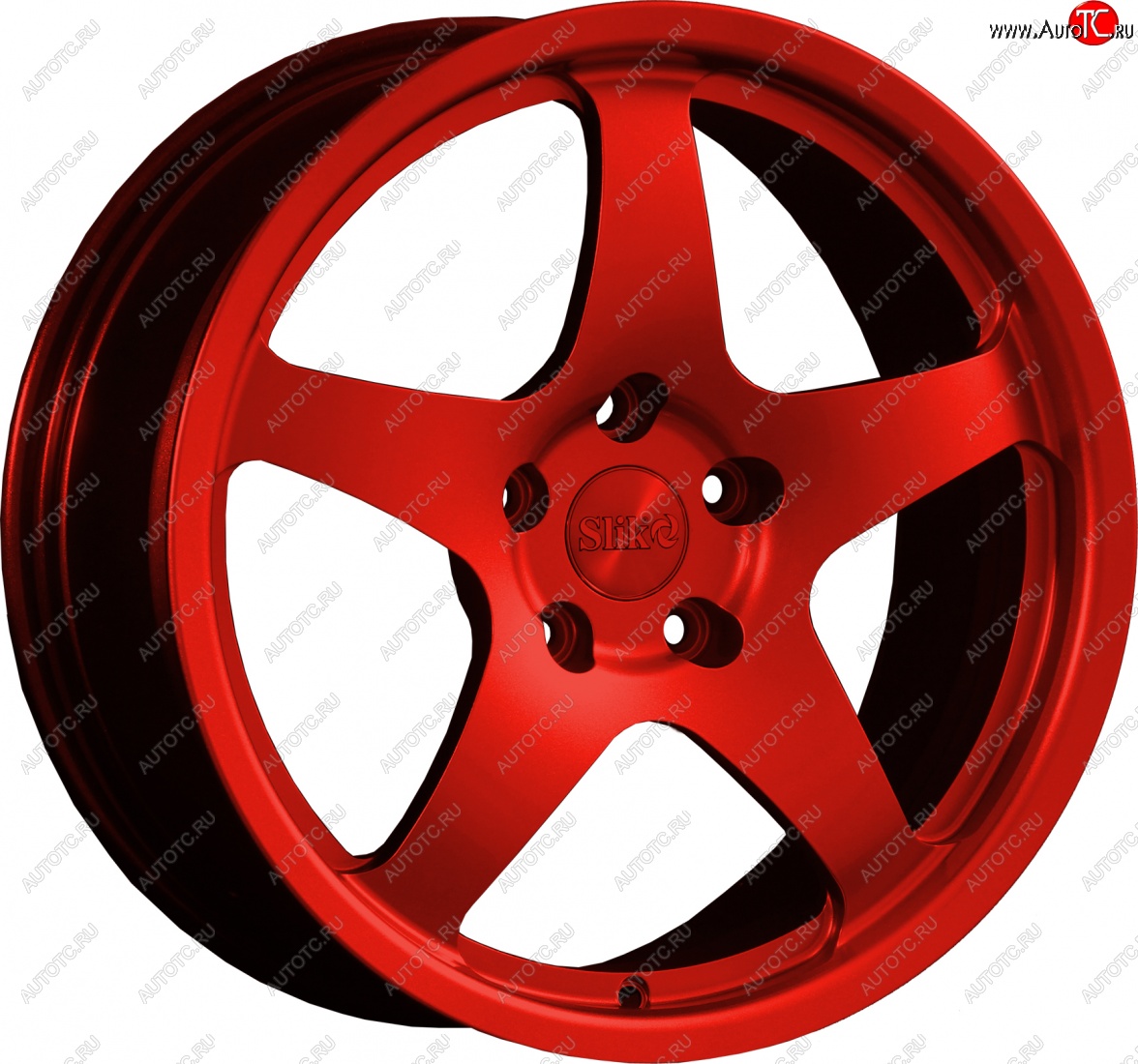 25 599 р. Кованый диск Slik classik R17x7.5 Красный (RED) 7.5x17   (Цвет: RED)  с доставкой в г. Воронеж