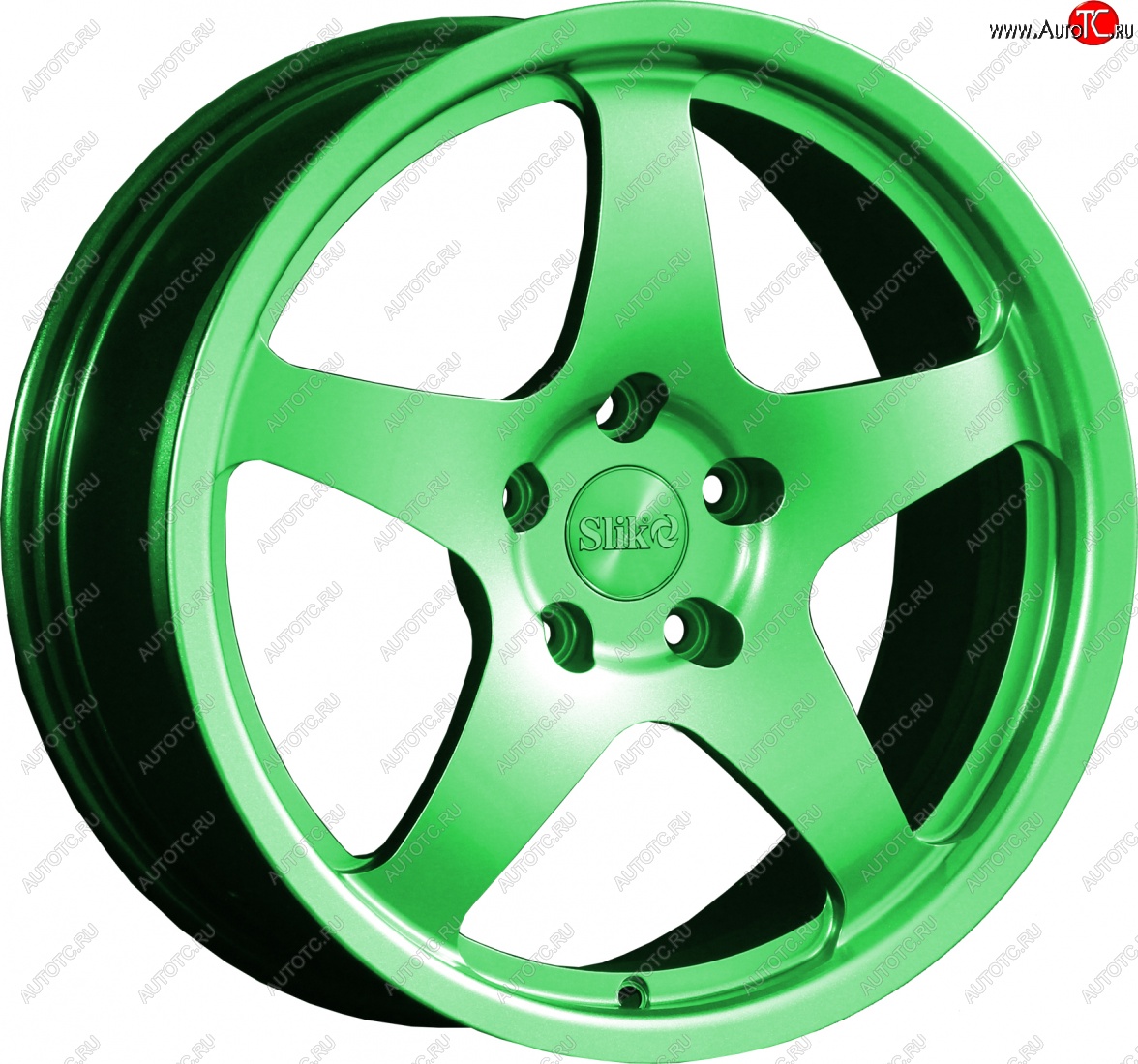 25 599 р. Кованый диск Slik classik R17x7.5 RAL 6038 ярко зеленый (6038) 7.5x17   (Цвет: 6038)  с доставкой в г. Воронеж