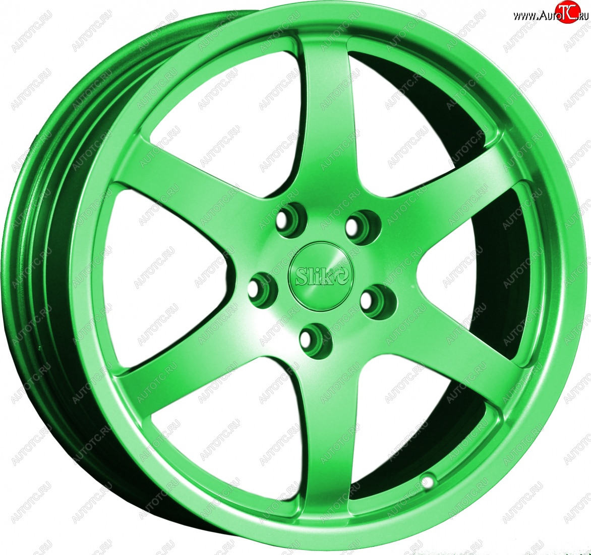 14 599 р. Кованый диск Slik classik R17x7.5 RAL 6038 ярко зеленый (6038) 7.5x17   (Цвет: 6038)  с доставкой в г. Воронеж