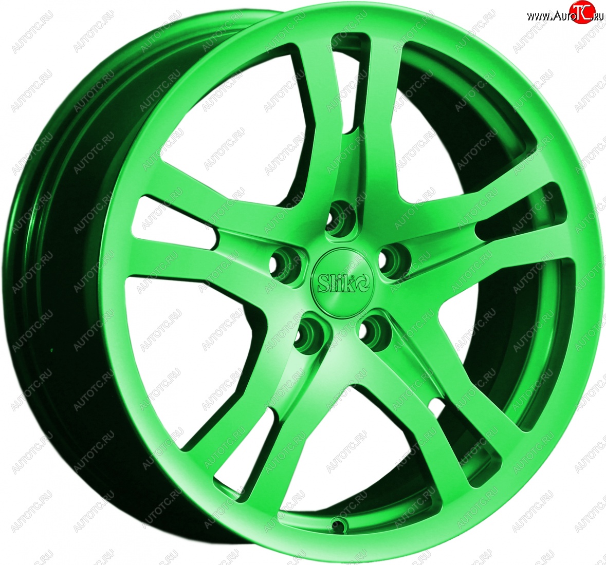 14 599 р. Кованый диск Slik classik R17x7.5 RAL 6038 ярко зеленый (6038) 7.5x17   (Цвет: 6038)  с доставкой в г. Воронеж
